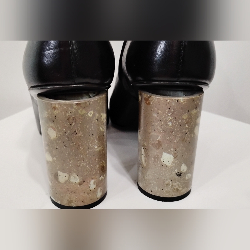 ACNE STUDIOS BLACK LEATHER ANKLE BOOTS - Picture 6 of 15